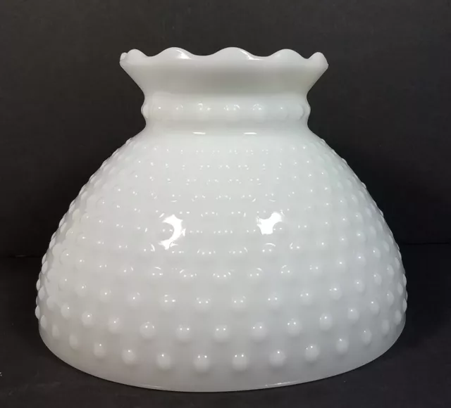 Vtg Hobnail Milk Glass Replacement Lamp Shade GWTW Light Globe 8" Fitter