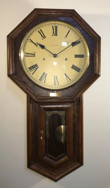 Hamilton Westminster Chime German 8 Day Drop Octagon Schoolhouse Wall Clock