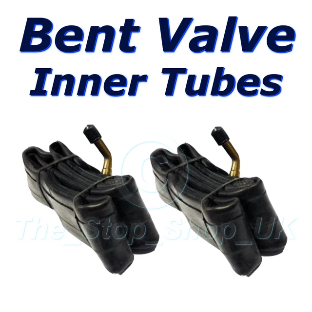 2 x BENT VALVE 10" Schrader Inner tubes Pram Mountain Buggy Duet 1st class Post