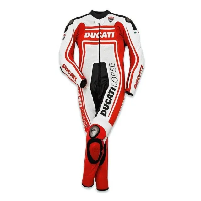ducati motorbike racing cowhide leather suit all sizes