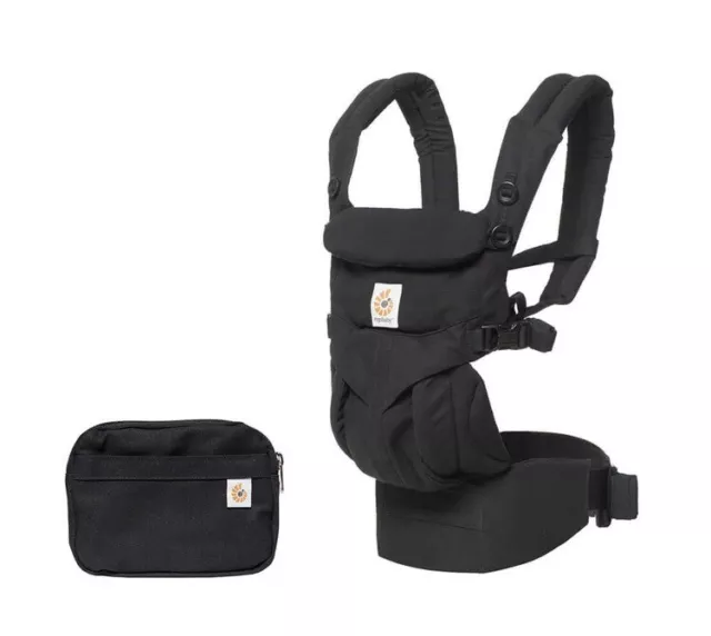 Portabebés Ergobaby Omni 360 aire fresco 4 posiciones negro puro de 0-3 años O