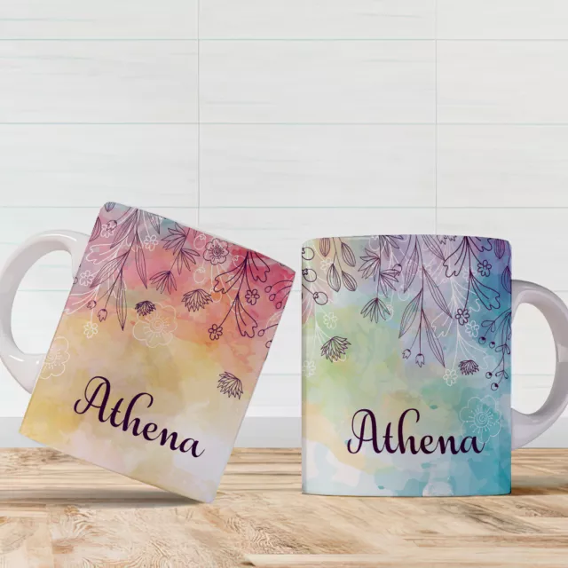 Personalised Mug with Name Gift for Mum, Dad, Kids /Girls, Tea Coffee Mug