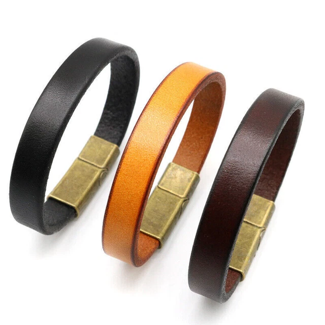 Nuevo Moda Moda Para hombres Pulsera Cuero de Vaca Personalizado Informal Pulsera