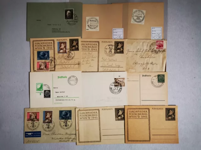 Deutches Reich 3. Reich, Belegelot mit Briefen, Karten, GA und Sonderstempeln