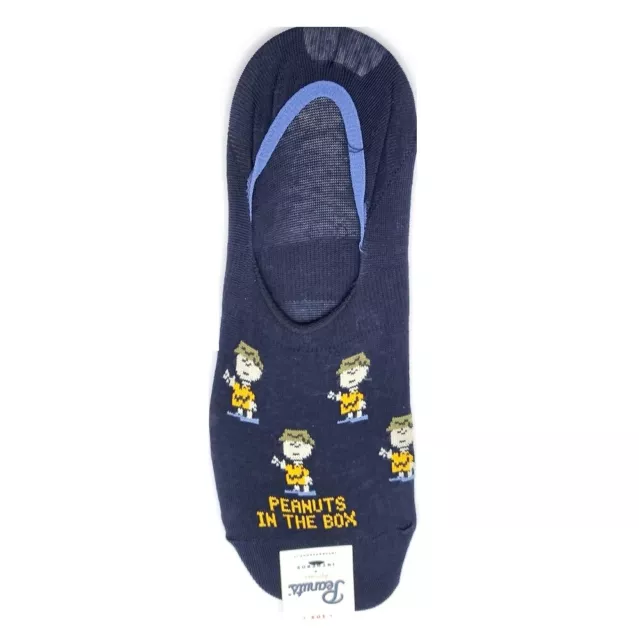 Semelle Soquette Peanuts Sujet Charlie Brun Bleu Taille Unique 40 - 45