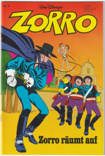 ✪ ZORRO #3 Zorro räumt auf, Ehapa/Disney 1979 COMICHEFT TOP Z1