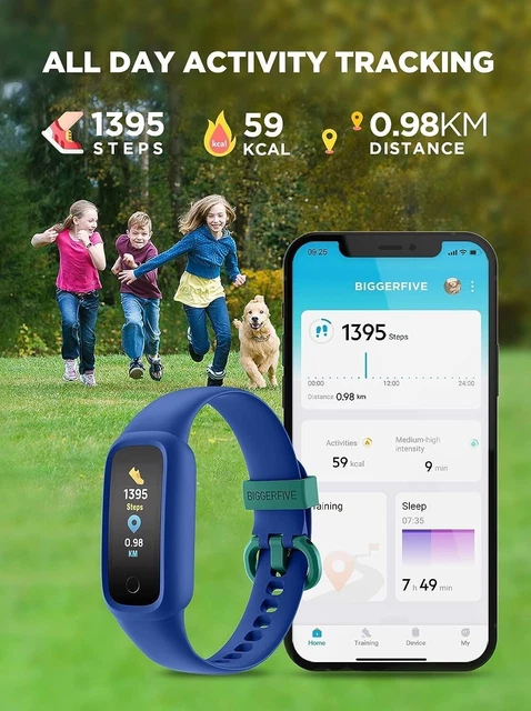 BIGGERFIVE Vigor 2 L Kids Fitness Tracker Watch for Boys Girls Ages 5-15, IP68 W 2