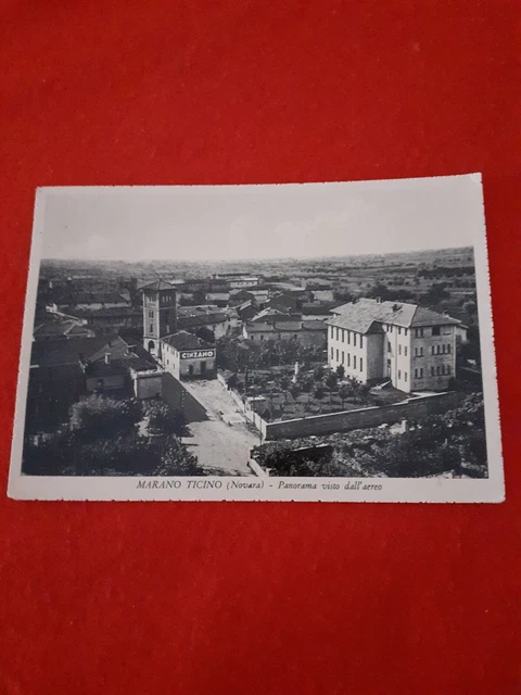 MARANO TICINO. (novara).PANORAMA VISTO DALL'AEREO. fg 1954
