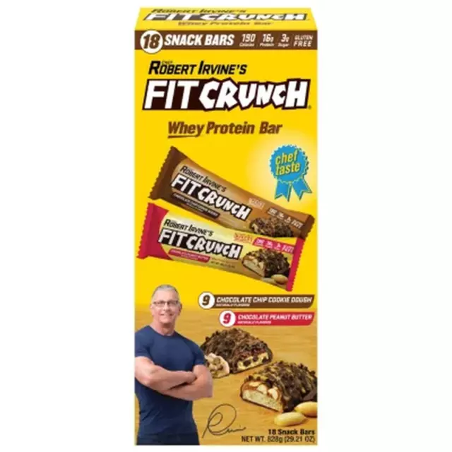 Chef Robert Irvine'S FITCRUNCH High Protein Bars, Variety Pack (1.62 Oz, 18 Ct.)