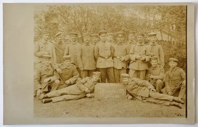 AK - Foto - Deutsche Soldaten mit Ordensbändern - 1.WK - WW1 - 1914 / 18 - rar