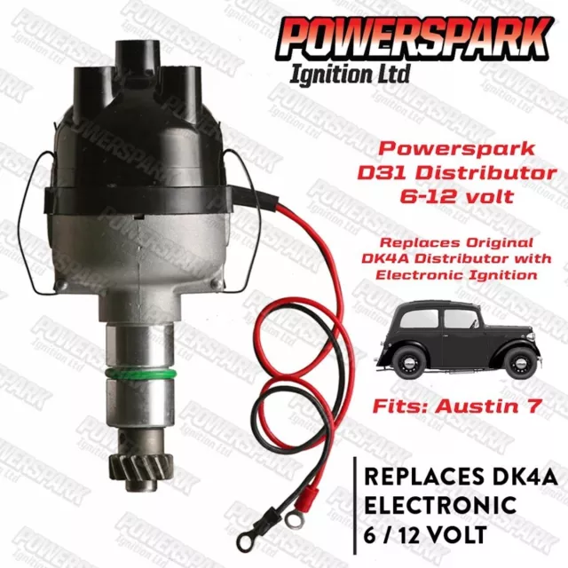 Austin 7 Positive Earth Electronic Distributor 6 or 12 Volt DK4A Powerspark