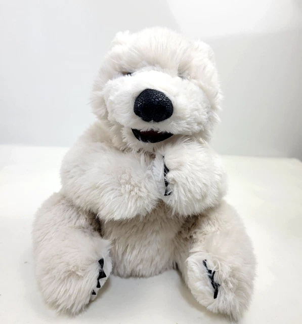 FOLKMANIS SITTING POLAR Bear Hand Puppet Plush Full Body Stuffed Animal