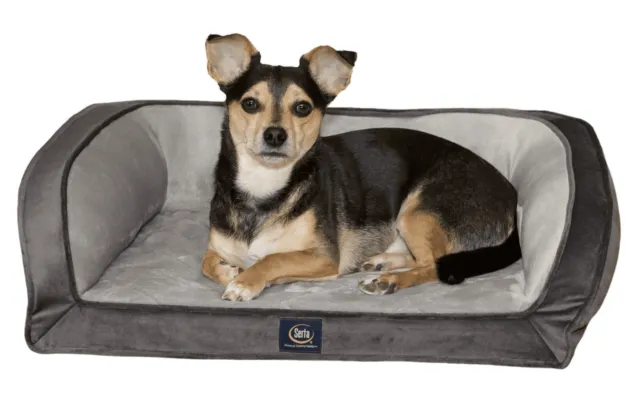 Christmas Gift for pet Quilted Ortho Couch Dog Bed sleeping mat, Small, Grey