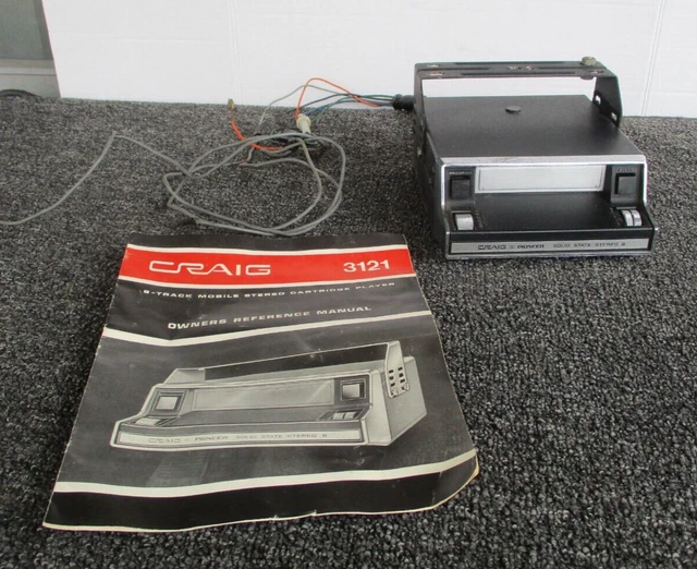 VINTAGE CRAIG 3121 under dash 8Track Player Pioneer Solid State Stereo