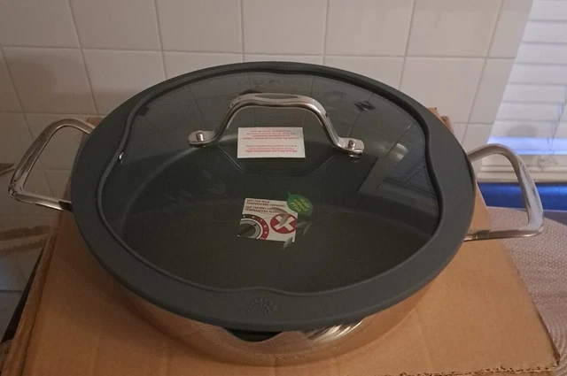 NEW Princess House Culinario Series 10" Straining Skillet w/Silicone Lid