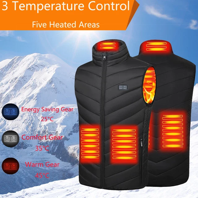 Heated Vest Warm Winter Warm Electric USB Jacket Men Women Heating Coat Thermal