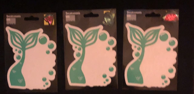 5" Get Off My Tail Mermaid Sticker Cup Car Window Bumper Decal Glow In The Dark!
