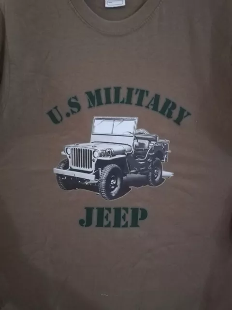 T  SHIRT beige US MILITARY JEEP  tailles S M L XL XXL ( MB MA  WILLYS FORD tee 2