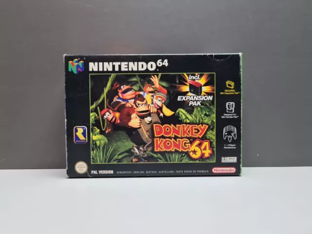 Donkey Kong 64 - Nintendo 64 - N64 - Pal Eur/Noe - Ovp - Cib - Rar - Selten
