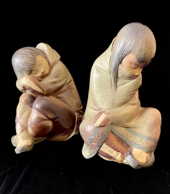 Lladro Eskimo Boy and Girl. Rare - Superb Condition!