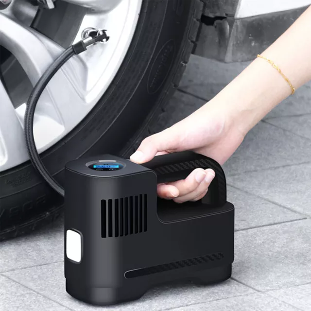 12V Car Tire Inflator Portable 150 PSI Air Pump Compressor Auto-off w/ LED Light