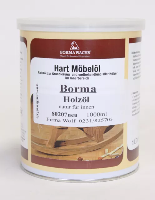 Borma Holzöl Pflege innen Hart Möbel Öl Imprägnierung Holzschutz (ab 17,59€/L)