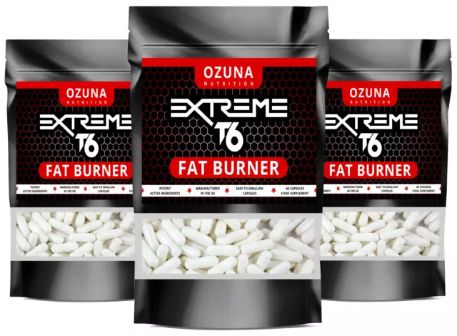 Extreme Fat Burners Capsules Powerful Weight Loss Pills Ozuna T6 Diet Slimming