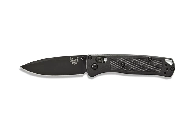 Benchmade 533BK-2 Mini Bugout AXIS Lock Knife Black Black Grivory Handle