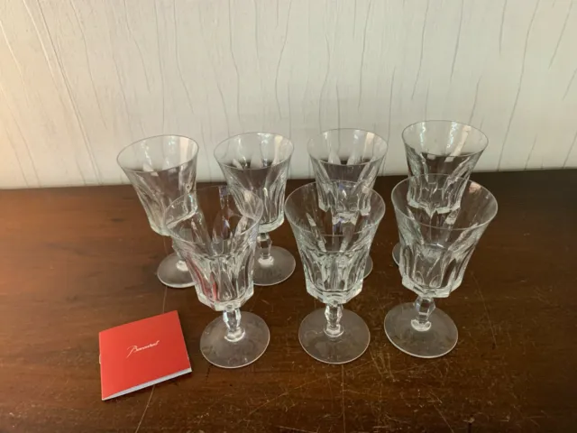 19 verres à vin blanc modèle Polignac en cristal de Baccarat (prix à la pièce)