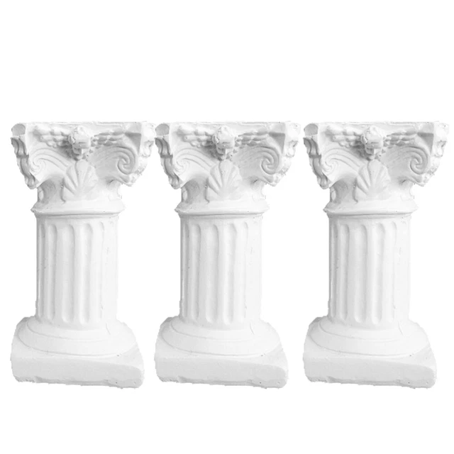 3 Pcs Fish Tank Ruins Decor Aquarium Equipment Roman Column Betta Accessories