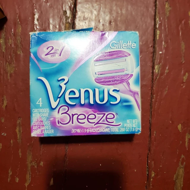 4 Gillette Venus Breeze - con barras de gel - rellenos de afeitadora