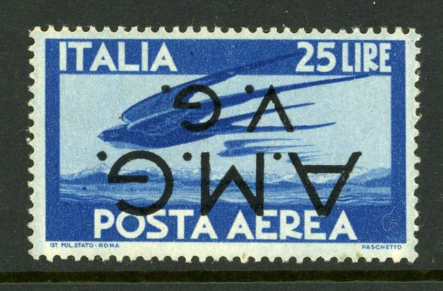 Italy AMG VG 1LNC5 Inverted Overprint MNH Sassone Airmail 6b €400 5F527