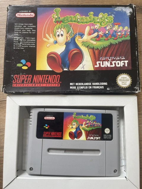 LEMMINGS  - SUPER NINTENDO. FR sans notice