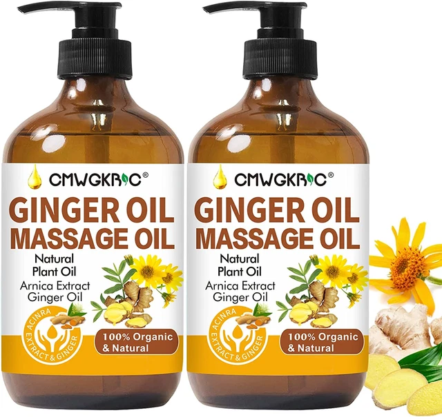 2 Pack Ginger Oil Lymphatic Drainage Massage,Belly Drainage Ginger Oil-Warming