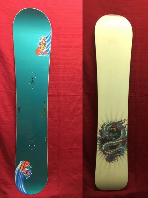 Rippey 54 1997 vintage Burton Jim Rippey 54 154 snowboard blue koi fish | eBay