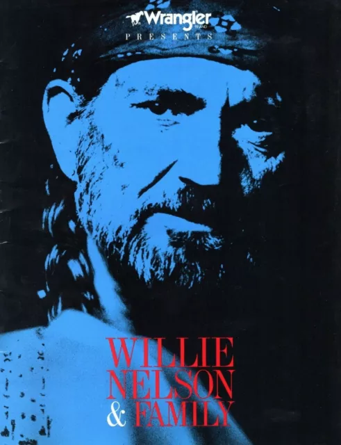 Willie Nelson And Family 1986 Wrangler Tour Concert Program Book-Near Mint