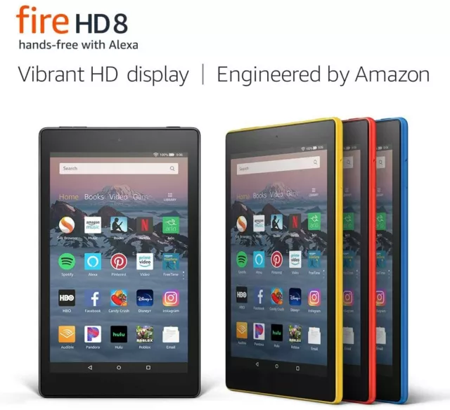 Amazon Fire HD 8 Tablet w/ Alexa 8" Display 16 32 GB 8th Generation 2018