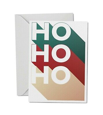 1 x Ho Ho Ho A5 Blank Greetings Card - Merry Christmas Xmas Festive Kids #75631