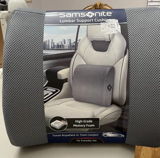 Samsonite Lumbar Support Cushion *Memory Foam* Ventilated Mesh Automotive Use