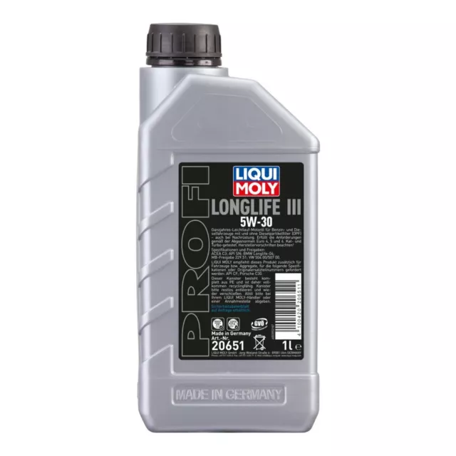 Motoröl Profi Longlife III 5W-30 LIQUI MOLY 20651 Motorenöl Motor Öl 1 Liter