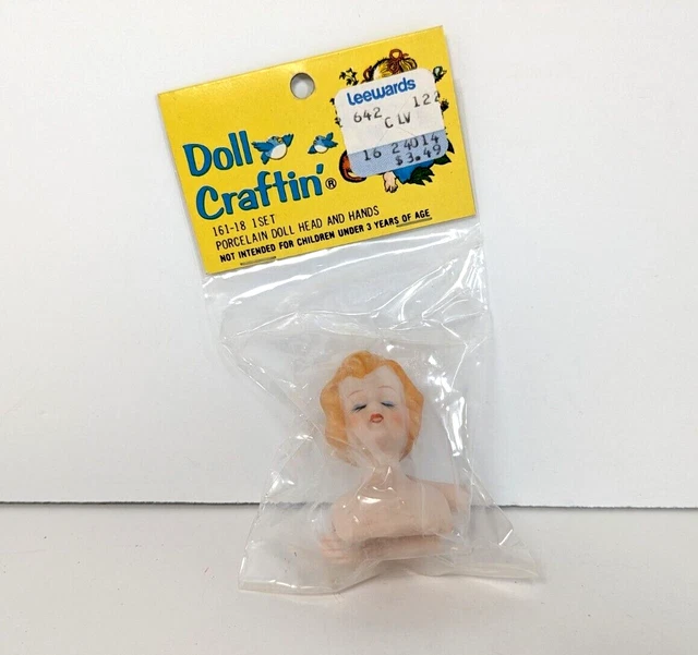 Porcelain doll head and hands sales set