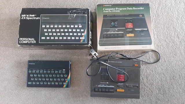Sinclair ZX Spectrum 48K (Rubber Keys) & Computer Program Data Recorder Bundle