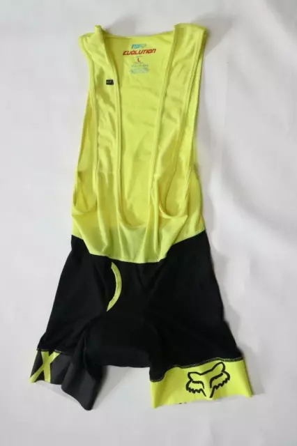 New Fox Evolution Pro Bib Liner Shorts Medium Black/Yellow Padded Cycling Shorts
