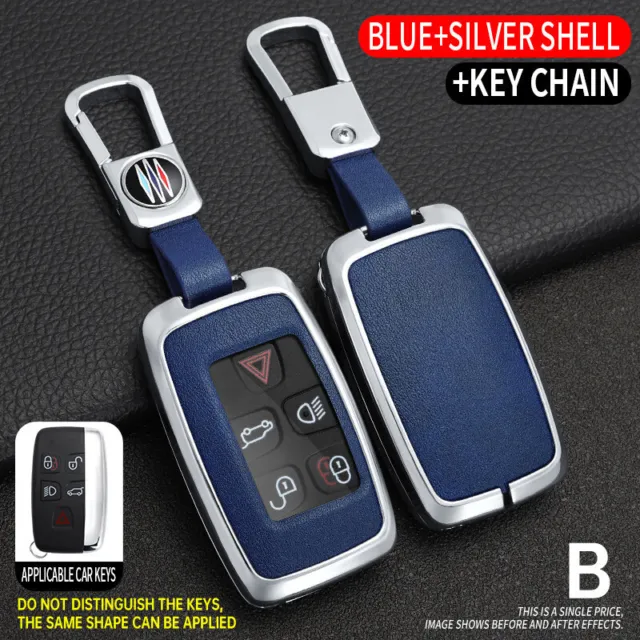 Car Key Bag Case Cover Holder Fob For Land Rover Rang Rover for Jaguar Blue