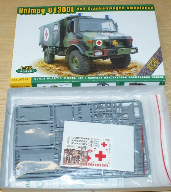 Kit Modello Militare UNIMOG U1300L 1:72 ACE – Camion 4x4 Della Seconda Guerra Mondiale, Da Montare E Dipingere