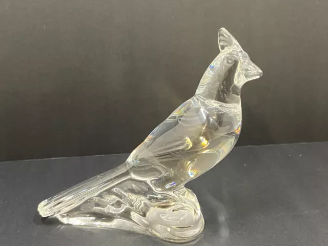 Baccarat Crystal Cardinal Figurine Signed and Hallmarked
