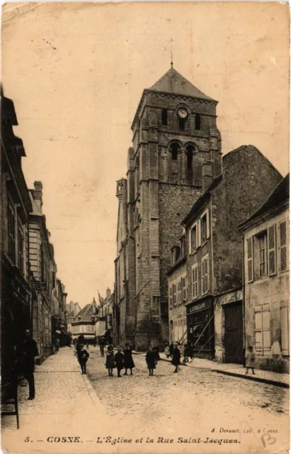 CPA AK COSNE - The Church and the Street of St-JACQUES (456377)