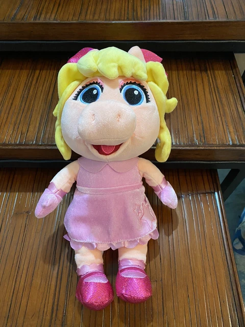 Disney Store Miss Piggy Muppet Babies Plush Pig Pink 12" Soft Toy Stuffed Animal
