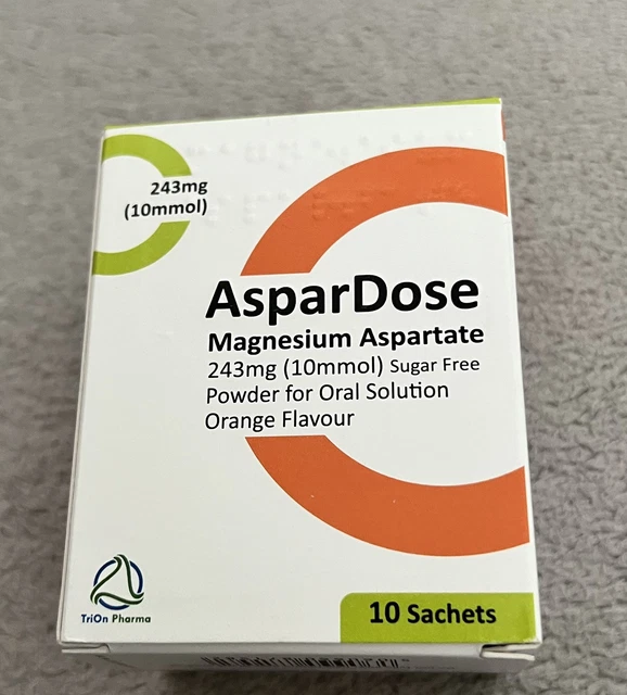 ASPARDOSE MAGNESIUM ASPARTATE 243mg Powder Sachets – Sugar Free – Box ...