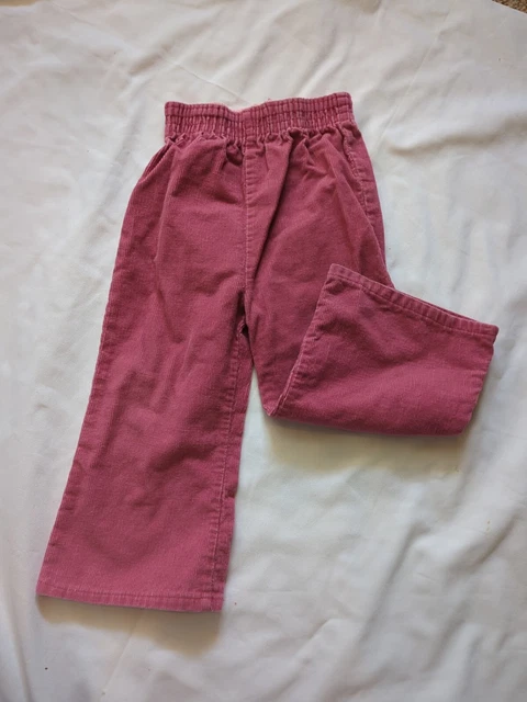 1980s Size 3T Pink Corduroy Pants